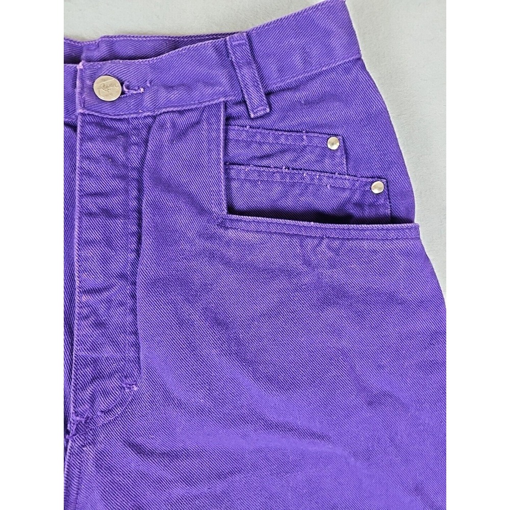 Roper Women's 13/14 28x29 Western Bareback Jeans Purple High Rise Mom Cowgirl - Picture 3 of 15